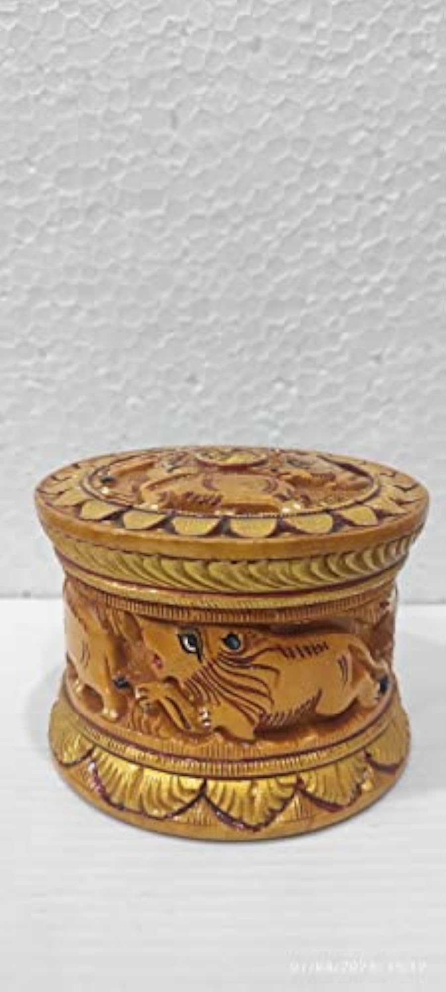 Wooden Kumkum Box for Multi-Purpose Use
