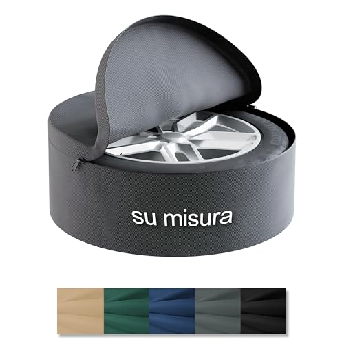 Coperture EpicTUBE su misura per pneumatici auto e ruote di scorta. Qualità dei materiali: Oxford 600D, impermeabile con cuciture sigillate, accessori robusti – Made in EU