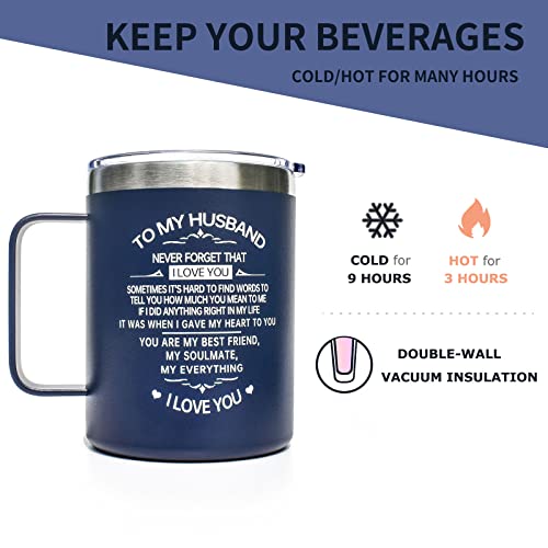 Chiutuuy Personalized Gifts For Men, 14 Oz Stainless Steel Double Wall Insulated Coffee Mug/Tumbler With Lid And Straw, Funny Gifts For Him On Birthday, Anniversary, Valentine's Day (For Husband) #TOP1