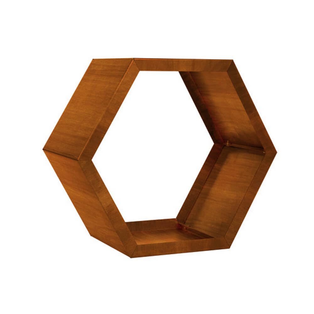 Home Deluxe - Rost Holzlege - Antares - 3er Set - 80 x 92 x 43 cm, wetterbeständig, edle Rostoptik I Holzlager Feuerschale