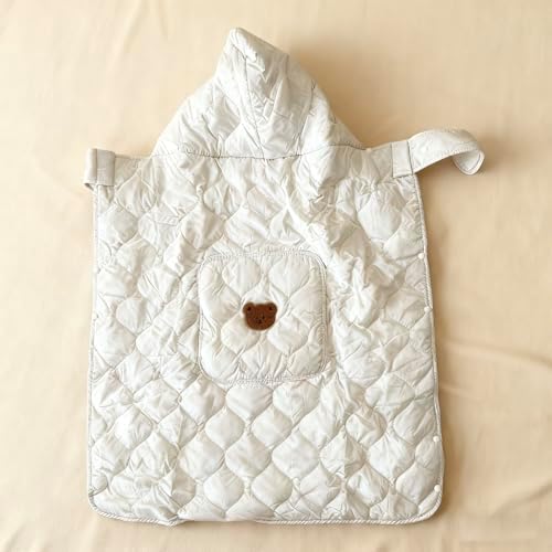 Fabater Baby Carrier Winter Cover, Water Proof & Windproof Winter Baby Bunting Bag with Big Pockets, Universal Hoodie All Season Carriers Cover for Waist Stool, Infant Strollers (Beige) — view 6