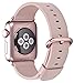 JSGJMY Apple Watch Band 42mm Women Genuine Leather Loop with Rose Gold Metal Clasp for Apple Watch Series 3/Series 2/Series 1/Edition/Sport(Soft Pink+Rose Gold Buckle)