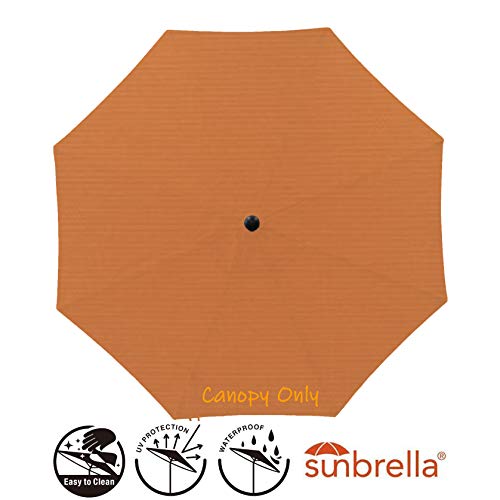 Secret Garden Home Goods 9Ft 8 Ribs Market Umbrella Replacement Canopy (Sunbrella- Tuscan) #TOP1