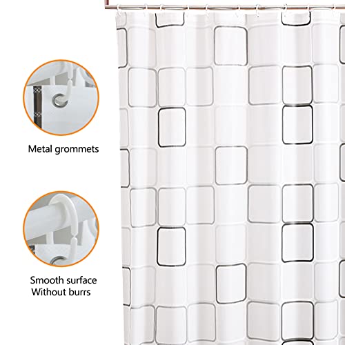 Gvolatee Duschvorhang Antischimmel 180 X 200 cm, Waschbar PEVA Shower Curtains mit 12 Duschvorhangringen, Anti-Bakteriell Duschvorhänge, Wasserdicht Bad Vorhang, Schnell Trocknend Badezimmer Vorhang