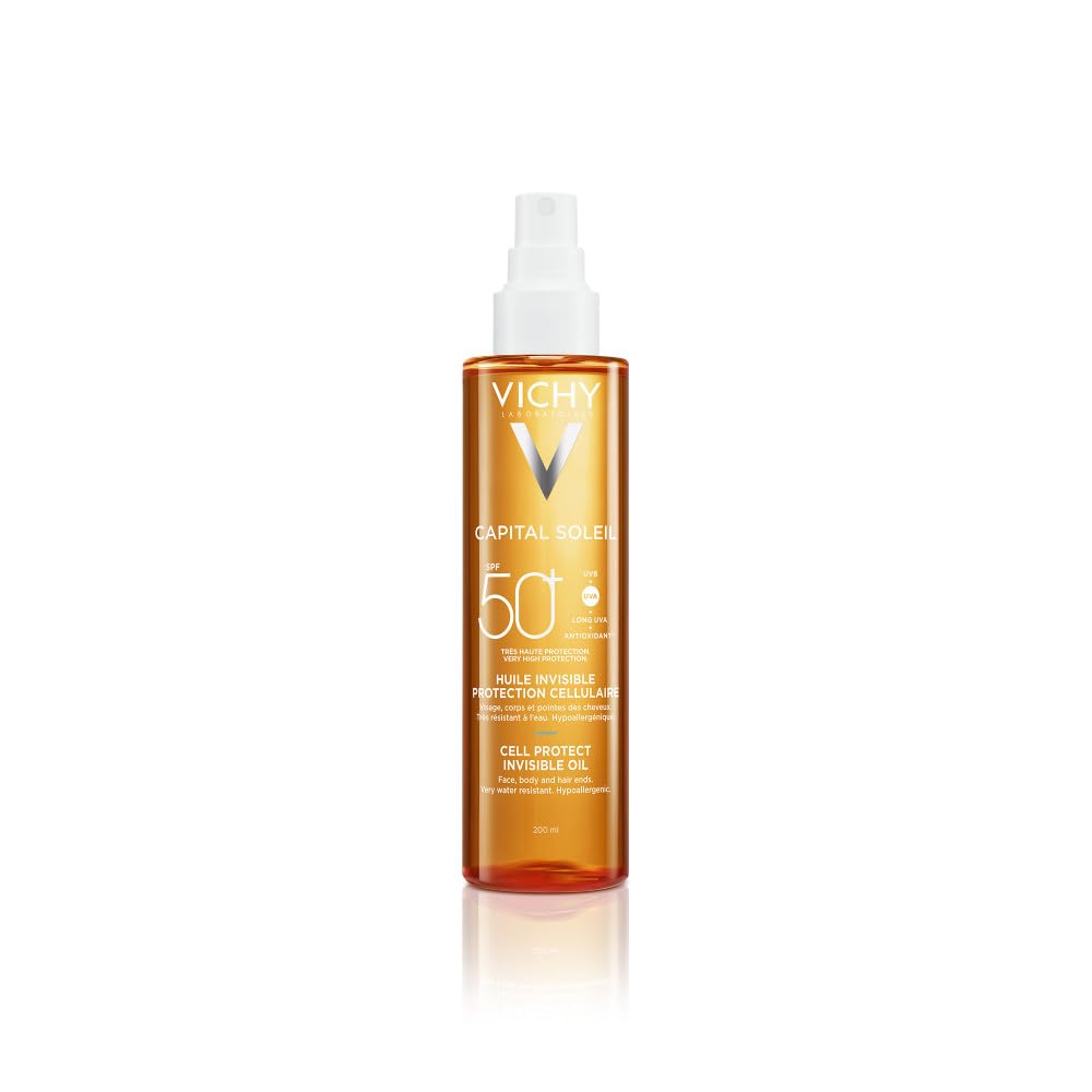 Vichy Capital Soleil Huile Solaire SPF50+ Visage Corps Cheveux 200 ml