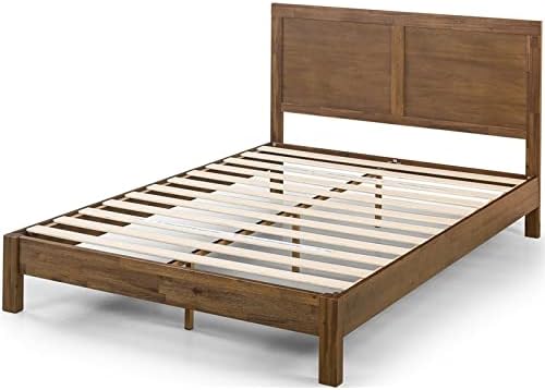 ZINUS Owen Wood Platform Bed Frame / Solid Wood Mattress Foundation / No Box Spring Needed / Wood Slat Support / Easy Assembly, Queen