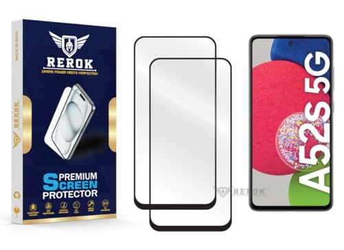 Image of Gorilla Tempered Glass Screen Protector Compatible with Samsung Galaxy A52s 5G [Pack of 2] | Edge-to-Edge, Bubble-Free, Case Friendly, Easy Installation Kit