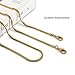 Xiazw Small Square Copper Purse Shoulder Cross Body Handbag Bag Chains Strap Replacement(Antique Gold, 47'')