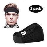 🏋️‍♂️ ABSORBER EL SUDOR - Con extra ancho de 10.9cm, la cinta para pelo puede absorber el sudor de la frente durante deportes y no da calor. Le permite quedar elegante siempre.