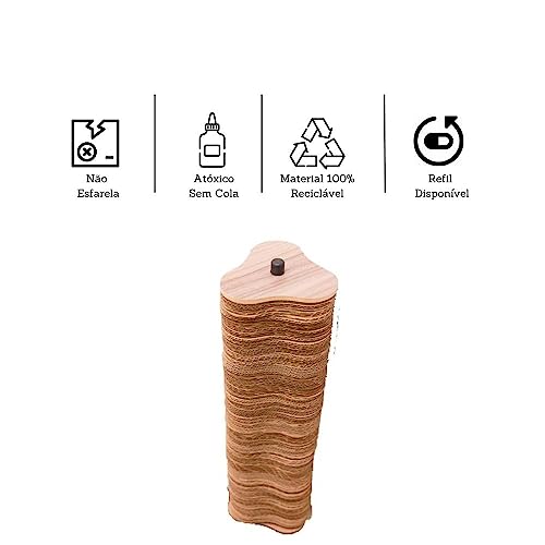 Gatomoderno Arranhador para Gatos Vertical de Papelão Kraft, Acabamento de MDF, Brinquedo para Gatos