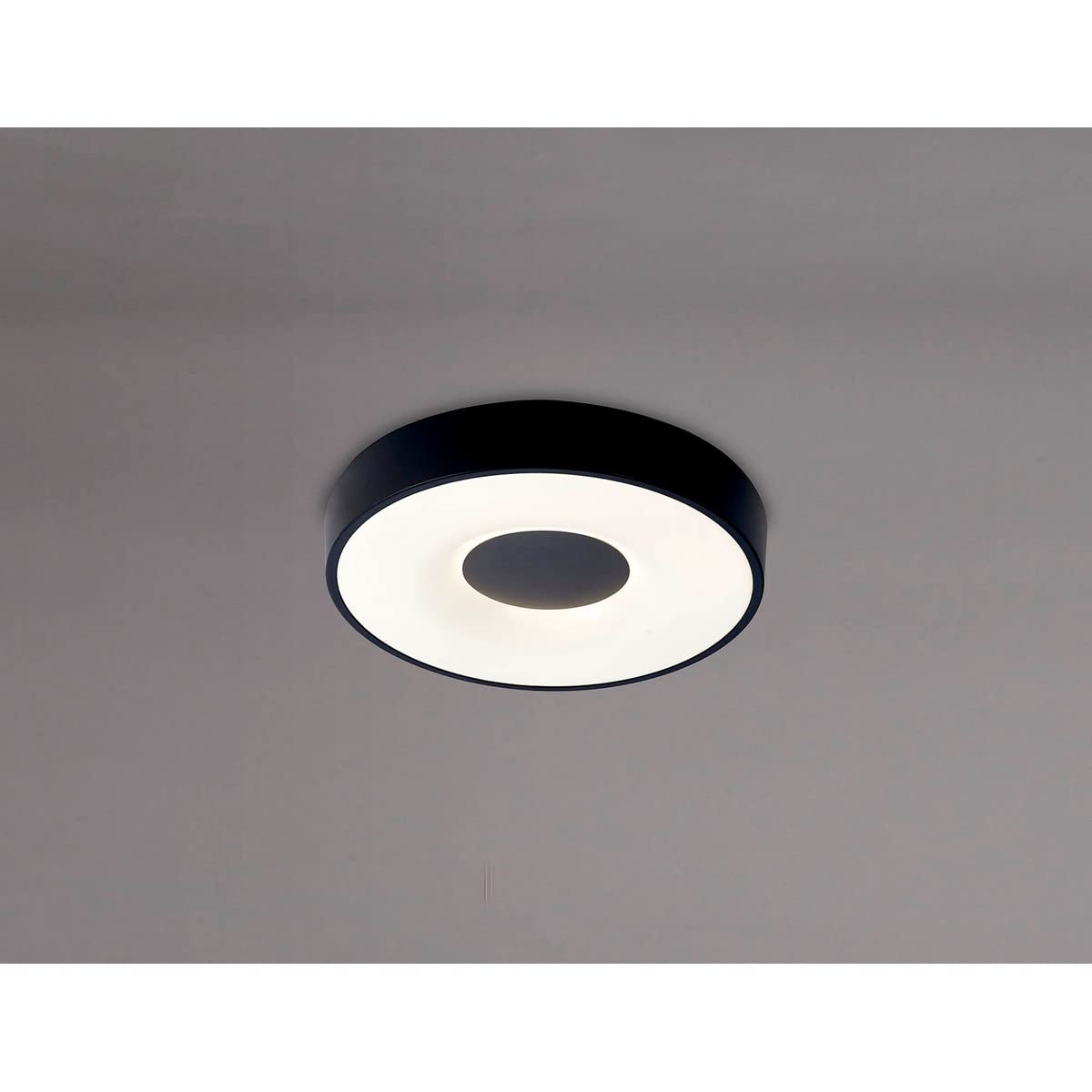Plafón LED 56W COIN Dimable Mantra Negro Ø38 x 6.8cm altura con mando a distancia