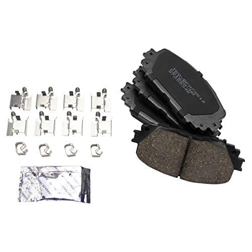 Image of TRQ Front Brake Caliper Set Zinc Coated Brackets Pads Compatible with 2012-2018 Toyota Yaris