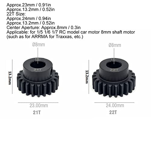 Rc Pinion Gear, Chrome Molybdenum Steel Good Processability Rc Replacement Motor Gear Rustproof High Accuracy Black For Maintain #TOP6