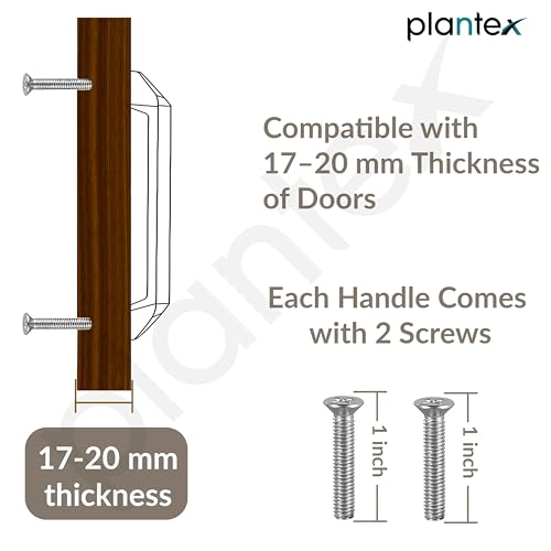 Image of Plantex Cabinet Handle /Kitchen Cabinet Door Handle /Wardrobe /96 mm Cupboard Handle /Door Pull-Push Handle for Home /Office - Pack of 2 (Satin)