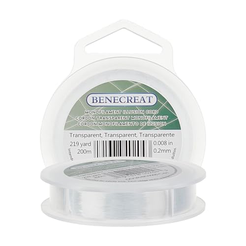 BENECREAT Hilo de Pesca de Nailon para Colgar, Pulsera y fabricación de Joyas