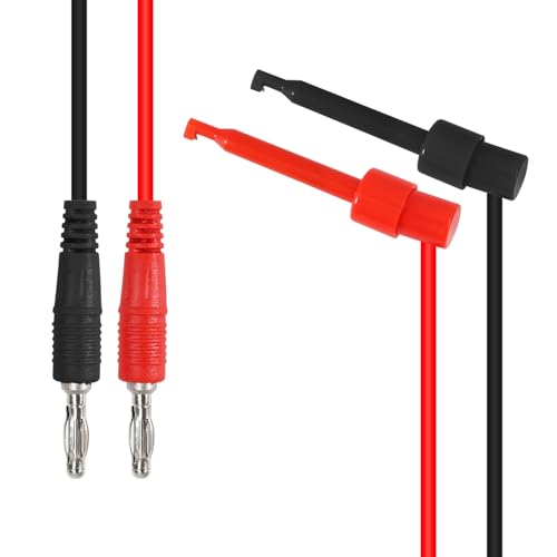 Image of DIANN 8pcs Banana Plug to Test Hook Clips Test Lead Cable Line Wire 4mm Banana Plug for Multi-Meter Electrical Test Jumper Wire 1m /3.3ft Electrical Connector