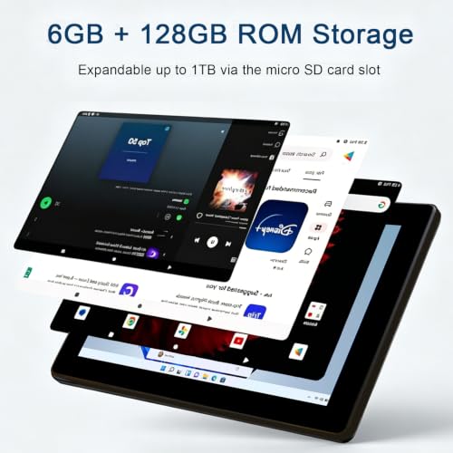 Image of 10.1 inch Window s 11 Touchscreen Tablet PC,In tel Processor,6GB RAM 128GB Storage,6000mAh Battery,Dual Band 2.4&5G WiFi Bluetooth Lightweight Portable Mini Laptop Tablet for School Business Office Travel