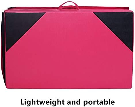 KOOLWOOM Gymnastics Mat PU Leather Thick Folding Panel for Gym Fitness Tumbling Yoga