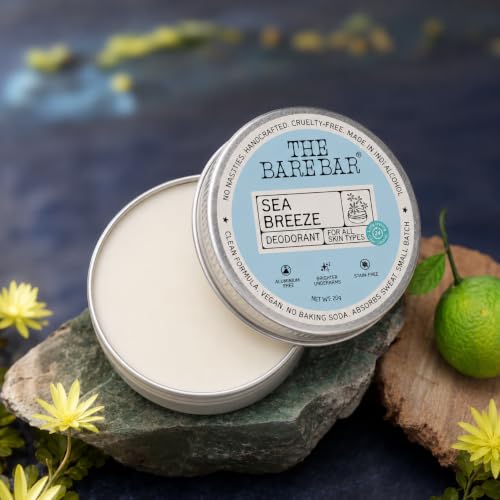 Image of The Bare Bar Sea Breeze Natural Deodorant 20g | Up to 24-Hour Odour Control | Aluminium-Free | Long-Lasting Freshness | Deo for Women & Men