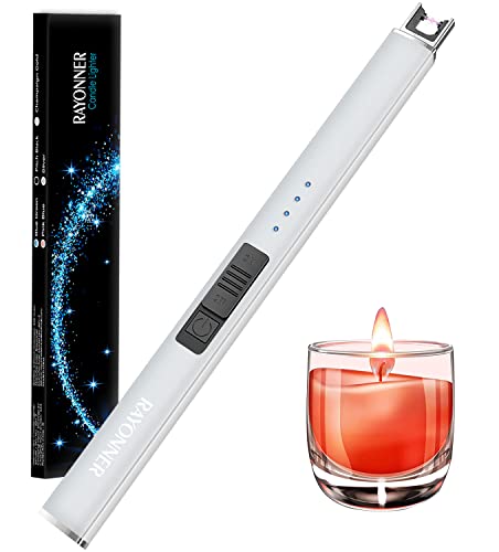 RAYONNER Lighter Electric Lighter Candle Lighter Rechargeable USB Lighter Arc Lighter