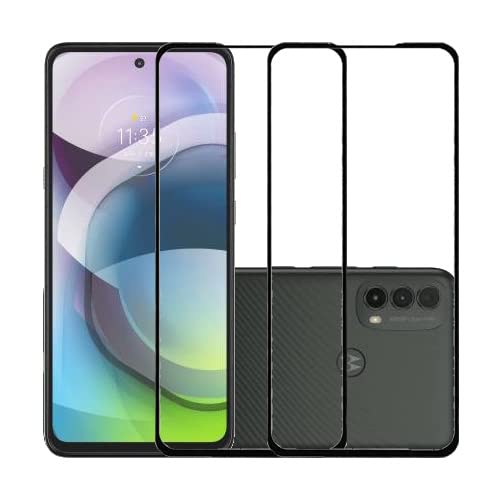 HOBBYTRONICS Smudge Resistance Screen Protector for Motorola G14 with Installation Kit (Black) (Pack of 2)