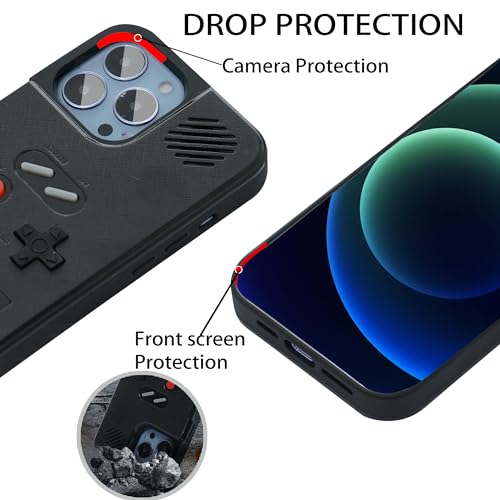 WeLohas Gameboy Case for iPhone 15 Pro Max, Retro Gaming Console with 168 Classic Games, Black, ABS+Silicone Material, Handheld Mini Games, Anti-Scratch Shockproof Phone Cover by WeLohas - Used condition - Image 6
