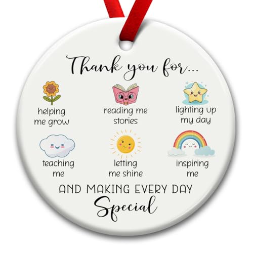 Ceramic Teacher Appreciation Ornament for Students