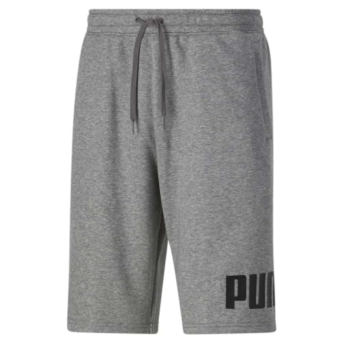 Short Puma Big Logo gris chiné en taille M pour homme