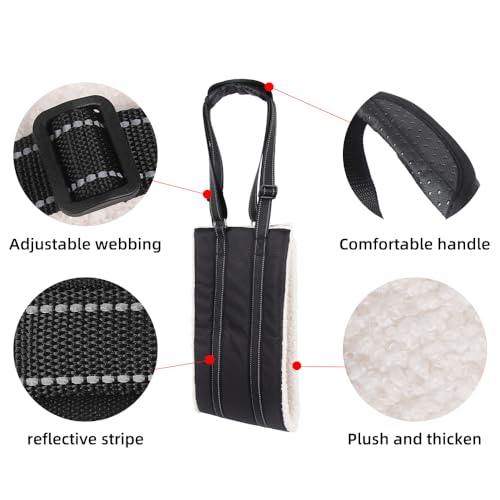 Verstellbarer Hunde Tragehilfe für Mittelgroße/Große Hunde, Sicherheitsunterstützung für Alte Verletzte Behinderte Hunde, Rehabilitationsgeschirr mit Polsterung