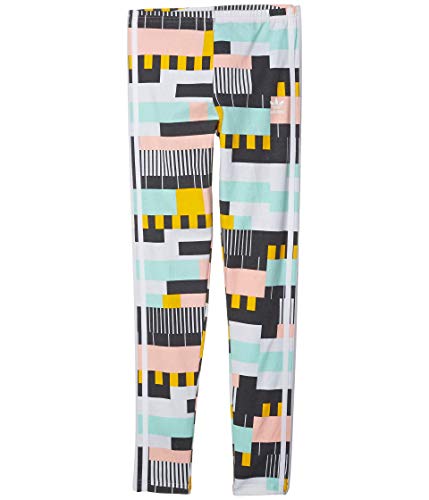 Image of adidas Originals Kids Girl's Leggings (Little Kids/Big Kids) Multi/White LG (14 Big Kids)
