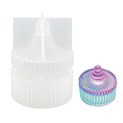 Moldes Resina Cajas Almacenamiento Tapa, Molde Silicona para Caja Joyas, Moldes Epoxi para Hacer Cajas Regalo, Flexible y Reutilizable, Se Puede Utilizar para Hacer Yeso, Cola de Goteo