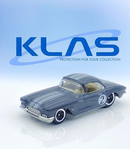 Hot Wheels '62 Corvette (Silver) 5/10 Then and Now - 2023-216/250 (Short Card) - COMES IN A KLAS CAR KEEPER PROTECTIVE COLLECTORS CASE - HKJ42