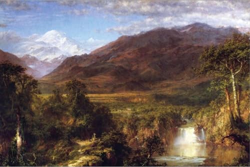 ART.COM Stretched Canvas Print Heart of the Andes by Frederic Edwin Church, 36" x 24" by ART.COM - Used condition - Image 2