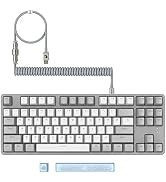 MAMBASNAKE AK873 Wired Hot Swappable Mechanisch Toetsenbord, Rol Kabel, 22 RGB Backlit, Klassieke...