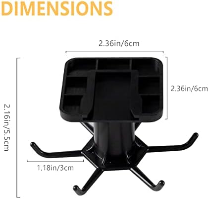 TSLBW 4 Pcs Utensil Holder Hook 360° Rotating Under Shelf Hooks Rotating Folding Hook Rotatable Hooks Holder Wall Mounted Kitchen Utensil Hanging Rack for Kitchen Utensils (White and Black)