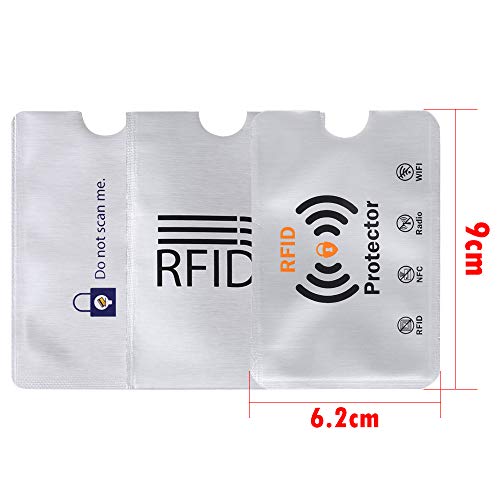 RFID Blocking Card wallet Set of 10 Secure Sleeves Against Digital Pickpocketing(B)2
