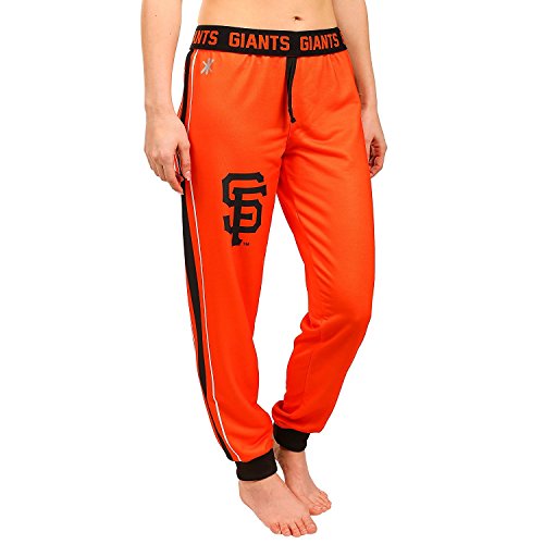 Klew San Francisco Giants MLB Womens Cuffed Jogger Pants, Orange