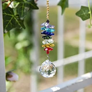 H&D Rainbow Sun Catcher Crystals Ball Prism Pendant Rainbow Maker Chakra Cascade Suncatcher
