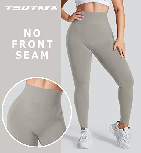 Tsutaya Seamless Workout Scrunch Leggings For Women Butt Lifting Tummy Control Women's High Waisted Gym Yoga Pants #TOP4
