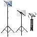 Foldable Floor Tablet Tripod Stand Mount, ANKO iPad and Tablet Floor Height Adjustable 360 Rotating Stand for iPad Mini, iPad Air, iPad 1,2,3,4, Samsung Galaxy and All 7" to 12" Tablets(BLACK)