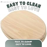 Marco Paul Heavy Duty Black Glitter Wooden Toilet Seat 18" Strong MDF Oval Toilet Seat with Hinges Universal Fit Toilet Seats for Busy Homes Office Ensuites Replacement Loo Seats - Image 6