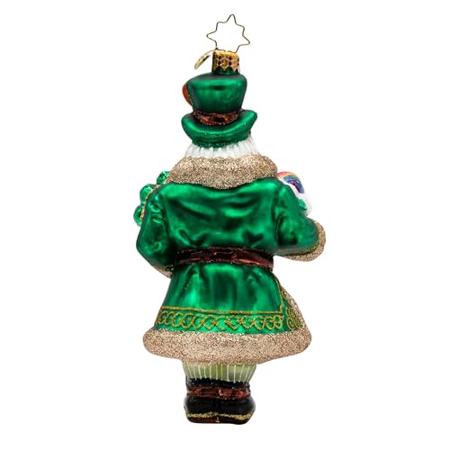 Père Noël trèfle Christopher Radko un cadeau de Noël d'exception en verre
