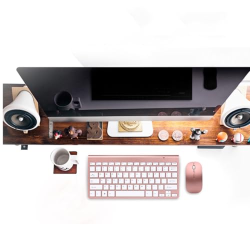 Teclado inalámbrico elegante SECFOU mini y compacto con ratón 2.4g 2