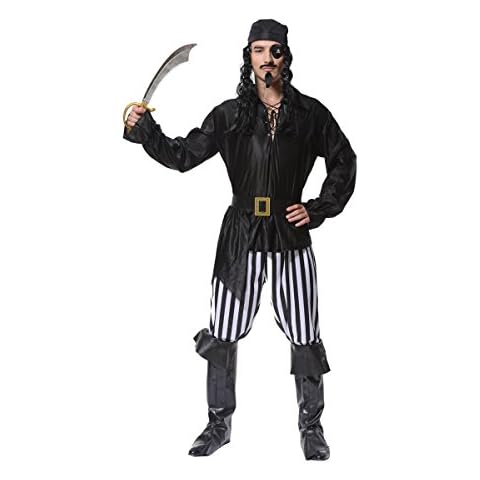 SEA HARE Erwachsene Herren Piraten Halloween Kostüm Outfits Cover