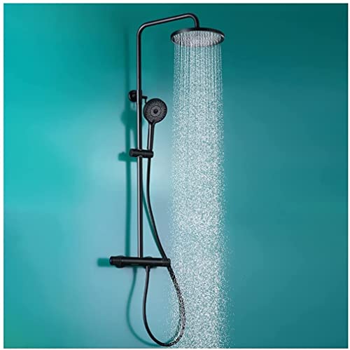 WXPGFEQ Wall-Mounted Shower Faucet Set System,Shower Faucet Set with Tub Spout Shower System Wall Mounted Rain Shower Combo Set 10 Inches Tub and Shower Trim Kit with Handheld Sprayer and Rain Showe
