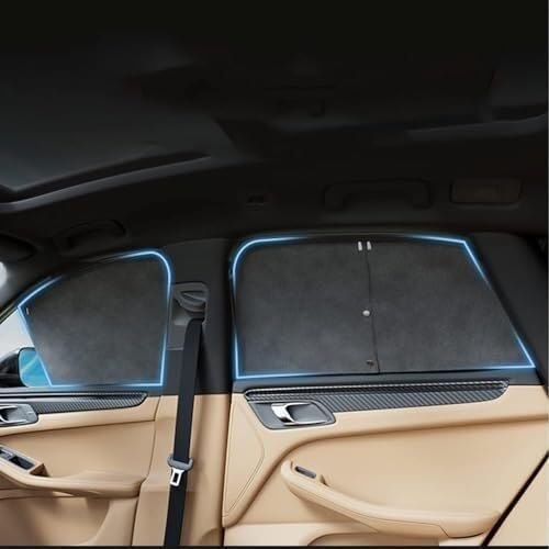 Tendine parasole per finestrini auto Tendina parasole per finestrino auto per Hatchback 2011-2018, traspirante, per la privacy, con protezione UV, ventosa magnetica, 4 pezzi