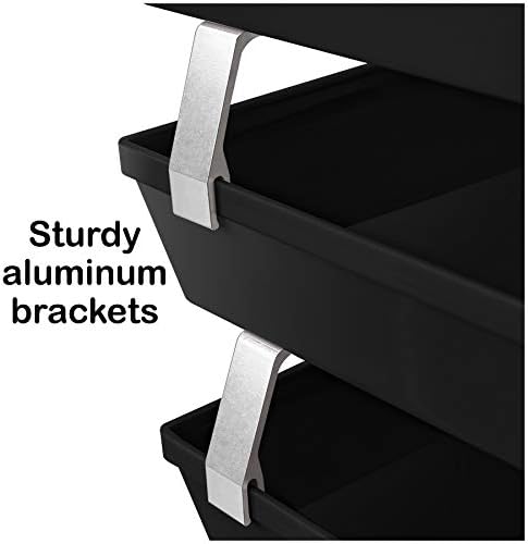 Acrimet Facility 3 Tier Letter Tray A4 Side Load Plastic Desktop File Organizer (Black Color)