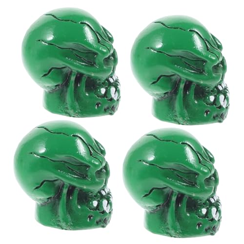 UPKOCH 4pcs Decorative Tire Valve Caps Unique Skull Design Fit for Car Truck SUV Bike Motorcycle Prevent Leakage and Dirt Durable Material