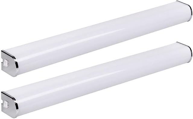 ENUOTEK 15W LED Bathroom Vanity Makeup Mirror Side Lights, Over Mirror Wall Lamps IP44 Width 60CM, Wide Lighting Range 1400Lm Natural White 4000K, Not Dimmable 2 Lamps