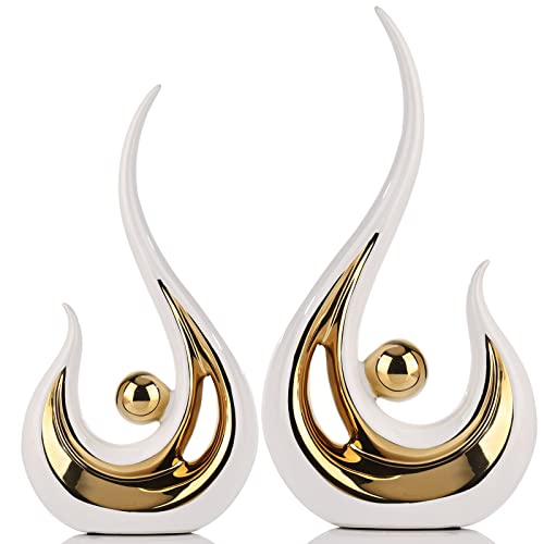 XMGZQ Centrotavola Ceramica,Scultura Moderna Design,Soprammobili in Ceramica,Statuette Decorative Casa,Centrotavola Moderno Design,Decorazioni Casa,Soprammobili Moderni,Statue Decorative Casa,Statua